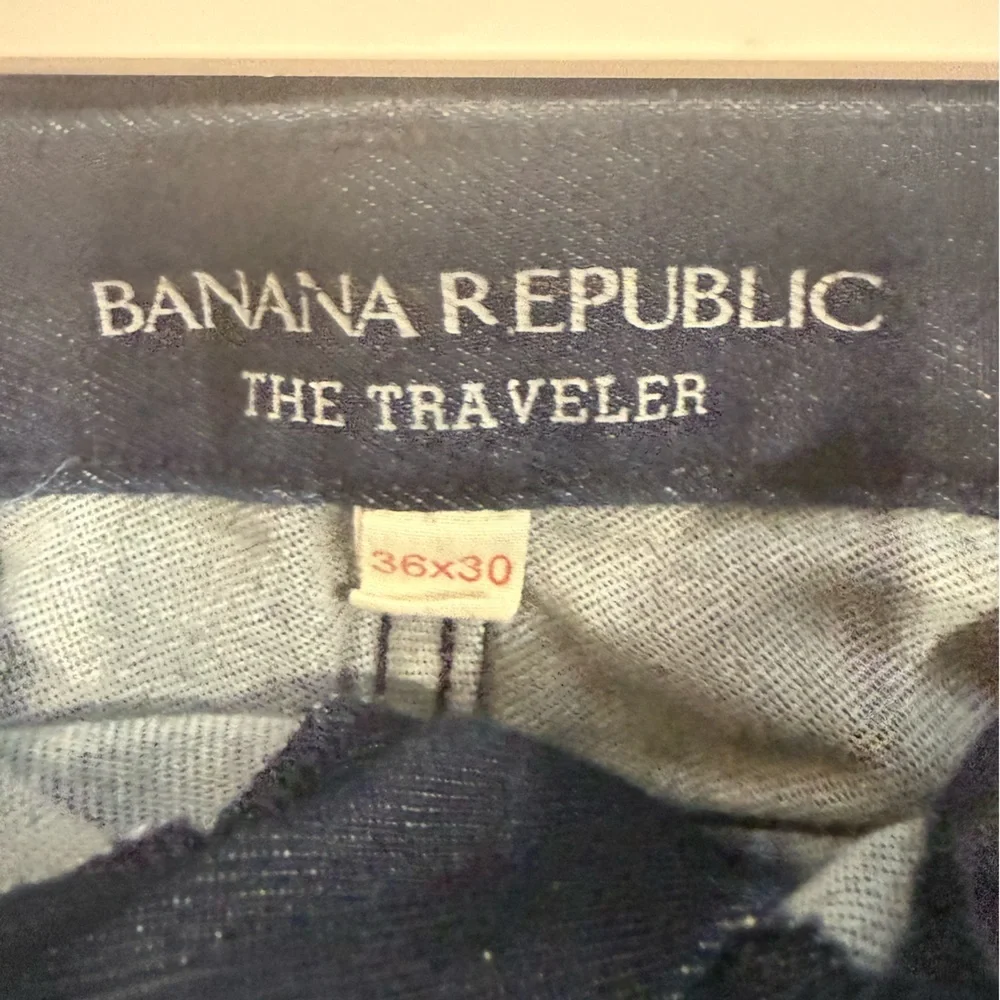 Banana Republic Men’s The Traveler Dark Blue Wash Jeans Size 36 X 30 EUC
